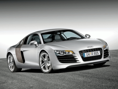 This is the 2007 Audi R8 promotional photo used as my subject.